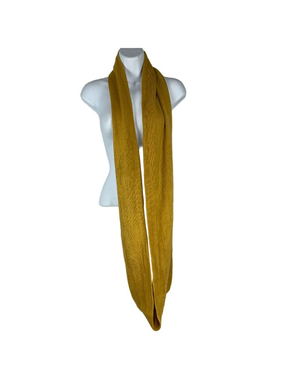 Sunflower Yellow Infinity Scarf Womens One Size Acrylic Knit Lightweight Cozy